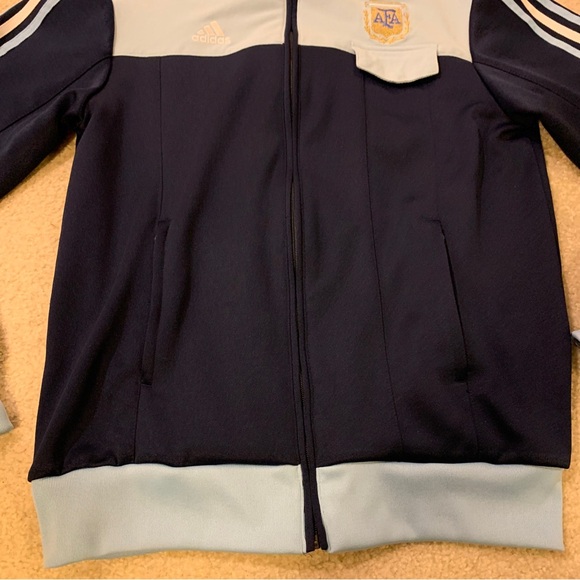 Adidas Argentina Soccer Blue Full Zip Jacket Pockets Mens Size XL 2007 - Picture 4 of 15